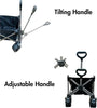 Folding Trolley 160L, Camping Garden Beach Trolley with Table Top 120kg weight