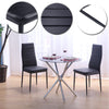 Set of 2 4 6 Dining Chairs High Back Faux Leather Padded Seat Kitchen Furniture
