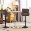 2 Pcs PU Bar Chair Height Adjustable Metal Frame Wide seat Cafe Home Office New