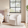 Teddy Fleece Tub Chair Swivel Tufted Armchair Sofa Lounge Living Bedroom Balcony