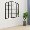Large Black Metal Framed Window Style Wall Mirror Paned Glass Girl Room Hallway
