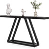 160cm Long Console Table, Narrow Sofa Table Behind Couch for Entryway, Black