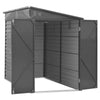Black Metal Outdoor Garden Storage Shed Metal Lean to Pent Shed for Tool Bike