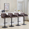2x Bar Stools Breakfast Comfortable Swivel Gas Lift Kitchen Stool Leather Chairs