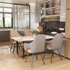 2x High-end Kitchen Swivel Dining Chairs with Metal Leg/Armrest/Upholstered Seat