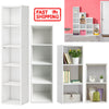 White 2-5 Tier Cube Bookcase Display Bookshelf Storage Unit Shelving Wooden Rack