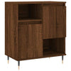Swpsd Sideboard Buffet Cabinet 2 pcs Brown Oak Engineered Wood Side Cabinet T4U8