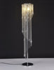 Modern Home Crystal Floor Lamp Living Room Light S Shape Chrome Finish Lighting