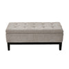 110cm Ottoman Storage Box Linen Fabric Blanket Toy Box Pouffe Bench Footstool
