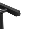 Black 3-Tier Small End Table Square Side Table with Steel Grid Storage Shelves