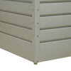 Steel Garden Patio Cushion Chest Tool Cabinet Storage Box Organizer Ivory White