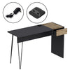 Candy Modern Retro Home Office Desk with USB Ports - Grey