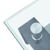 Rectangle Glass Coffee Table Modern Living Room Furniture Shelf White Black Wood