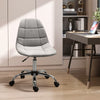 Ergonomic Office Chair Velvet Computer Home Study Chair Armless w/ Wheels, Grey