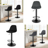 1/2/4/6x Velvet Bar Stool Breakfast Pub Stool with Backrest Footrest Adjustable