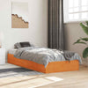 Gecheer Bed Frame Wax Brown 90x190 Solid Wood Pine Z4I7