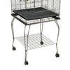 Open Top Large Metal Rolling Bird Cage for Budgie Parrot Canary Cockatiel 139cm