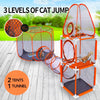 Cat Playhouse 3 in 1 3 Levels Outdoor Hexagon Tunnel Pop Up Folding Enclosure