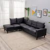 L-Shaped Corner Sofa, Sectional Couch with Built-in USB Port Chaise
