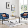 Nesting Coffee Tables Set of 2, Round Stacking End Side Tables for Living Room