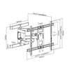 TV Wall Mount Bracket Universal Holder Double Arm 37'' - 80" Vesa 60kg LED LCD