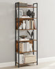 Bookcase Shelving Unit Bookshelf Rustic Brown and Black LLS113B01