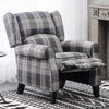 Recliner Armchair Lounge Sleeper Sofa Chair Fireside Fabric Tartan