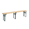 LIFELOOK Outdoor Wooden Folding Beer Table Bench Set Trestle Garden Steel Leg 2X