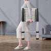 3.8M Telescopic Ladder 12.5FT Multi-Purpose Stainless Steel EN131 for Repair AAA