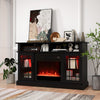 Electric Fireplace TV Stand Rustic Media Entertainment Center-Black