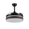 42" Ceiling Fan LED Chandelier Retractable 3 Blades Fan Lamp With Remote Control