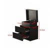 High Gloss Front Nightstand With Top Storage - Bedside Table With 2 Drawers