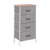 Fabric Bedside Cabinet Table Metal Frame Storage Unit Organiser Chest of Drawers