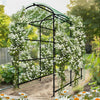 220cm Garden Arch Trellis Extra Tall Metal Tunnel Trellises Arbors with Stakes