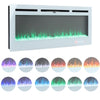 LED Fireplace Media Wall Fire Wall Mounted / Standing Electric Heater 40-100in
