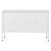 Metal TV Stand Sideboard Office Filing Storage Cabinet Cupboard Doors Cable Hole