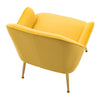 Velvet Fabric Accent Chair Armchair Lounge Sofa Living Bedroom Chair Metal Legs