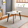White Dining Table Dining Room Kitchen Garden Table Metal Straight Legs Morden