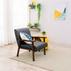 Armchair Stylish Living Room Accent Chair Wood Frame Armchair，Artificial Leather