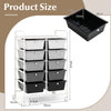 Storage Trolley 10-Drawer Rolling Utility Cart Kitchen Organizer w/Wheel