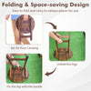 Patio Wooden Side Table Outdoor & Indoor Folding End Table X-shaped Frame