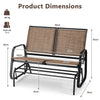 2-Person Garden Bench Outdoor Swing Glider Loveseat Patio Glider Chair