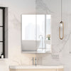 Corner Bathroom Mirror Cabinet Cupboard Double Door Wall Mounted Shelves Storage
