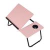 Folding Laptop Bed Tray Table Portable Lap Desk Notebook Breakfast w/ Cup Slot