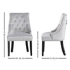 Velvet Pull Door Knocker Studded Dining Kitchen Accent Chairs Luxury Windsor