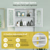 Bathroom Space Saver Over-the-Toilet Storage Cabinet Toilet Organizer White