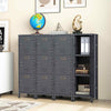 COSTWAY Metal Storage Locker 100cm Industrial Cabinet w/ 3 Lockable Doors,