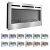 2023 Electric Wall Mounted LED Fireplace 12 Color Wall Inset Into Fire 40 50 60"