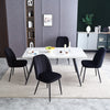 Set of 2,4,6 Velvet Suede Dining Chairs Upholstered seat Ergnomic with Metal Leg