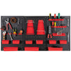 Pegboard Wall Organizer 9-Bin Parts Rack Organizer Tool Storage Board Orange